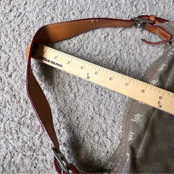 DOONEY AND BOURKE Monogram DB Canvas Shoulder Handbag Purse Bag - Picture 2 of 15